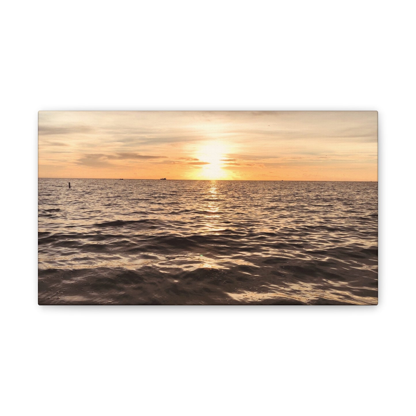 Serene Sunset Canvas Print, Ocean Art Wall Decor, Beach Home Decor, Nautical Gift for Beach Lovers, Sunset Photography Wall Art