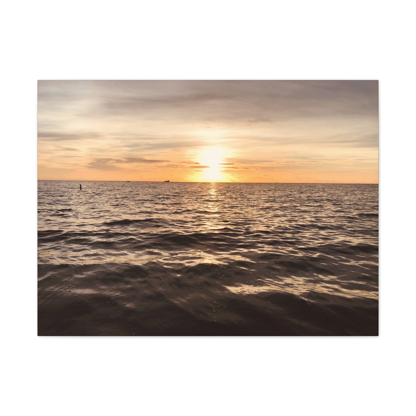 Serene Sunset Canvas Print, Ocean Art Wall Decor, Beach Home Decor, Nautical Gift for Beach Lovers, Sunset Photography Wall Art