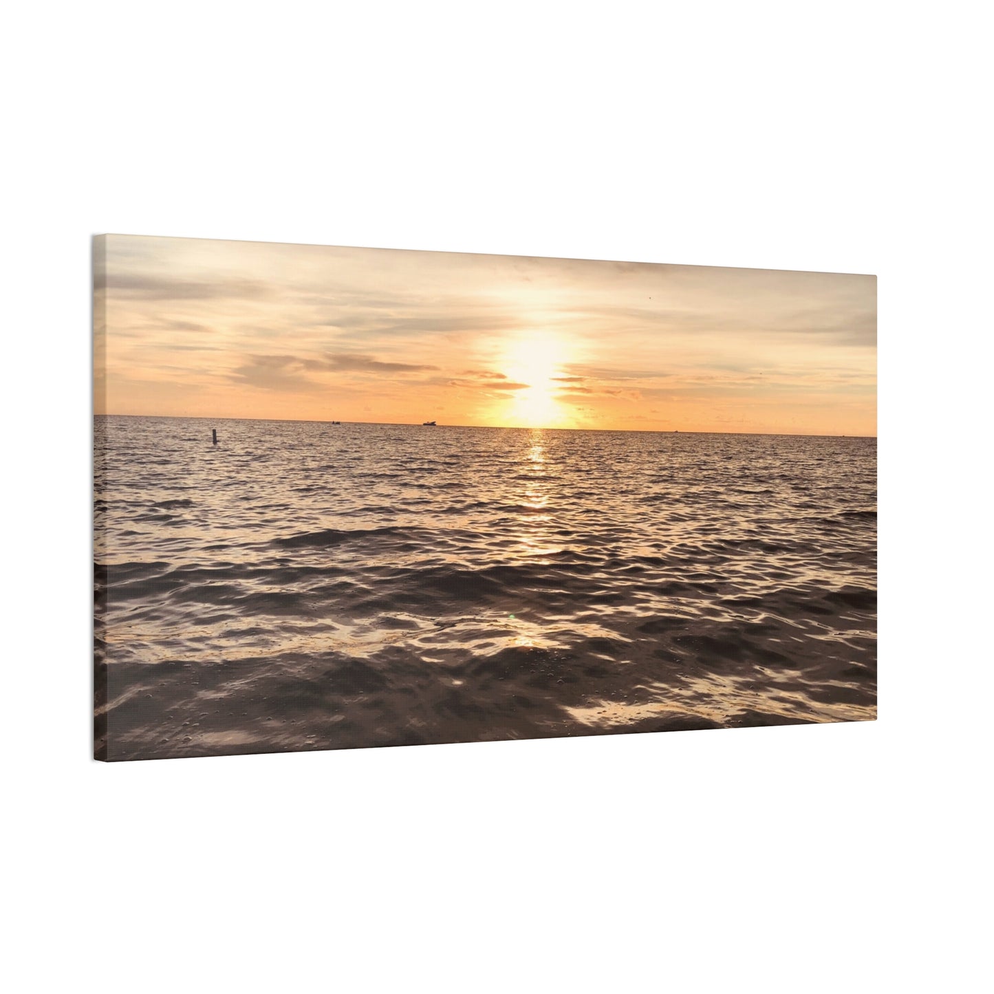 Serene Sunset Canvas Print, Ocean Art Wall Decor, Beach Home Decor, Nautical Gift for Beach Lovers, Sunset Photography Wall Art