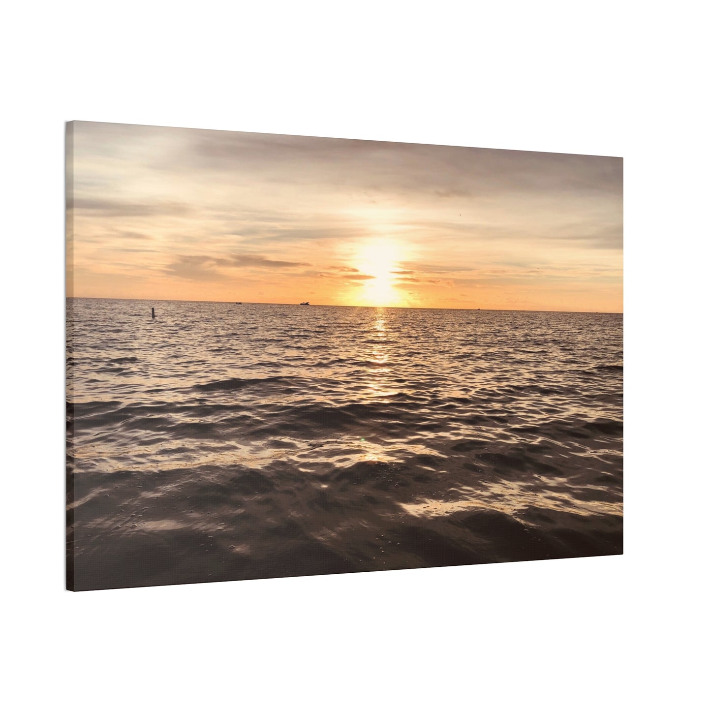 Serene Sunset Canvas Print, Ocean Art Wall Decor, Beach Home Decor, Nautical Gift for Beach Lovers, Sunset Photography Wall Art