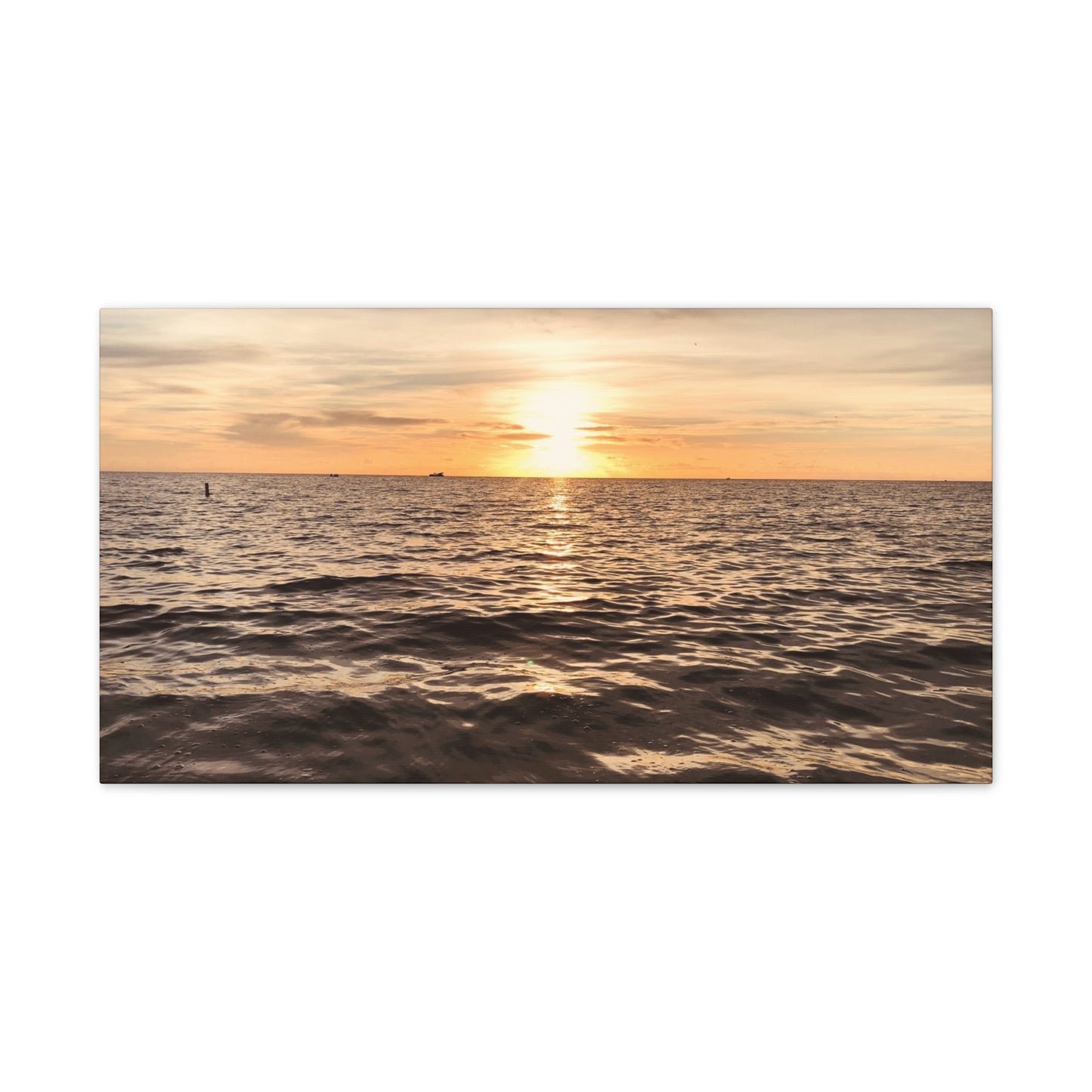 Serene Sunset Canvas Print, Ocean Art Wall Decor, Beach Home Decor, Nautical Gift for Beach Lovers, Sunset Photography Wall Art
