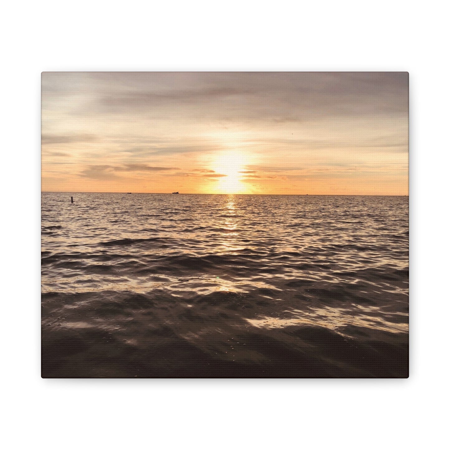 Serene Sunset Canvas Print, Ocean Art Wall Decor, Beach Home Decor, Nautical Gift for Beach Lovers, Sunset Photography Wall Art