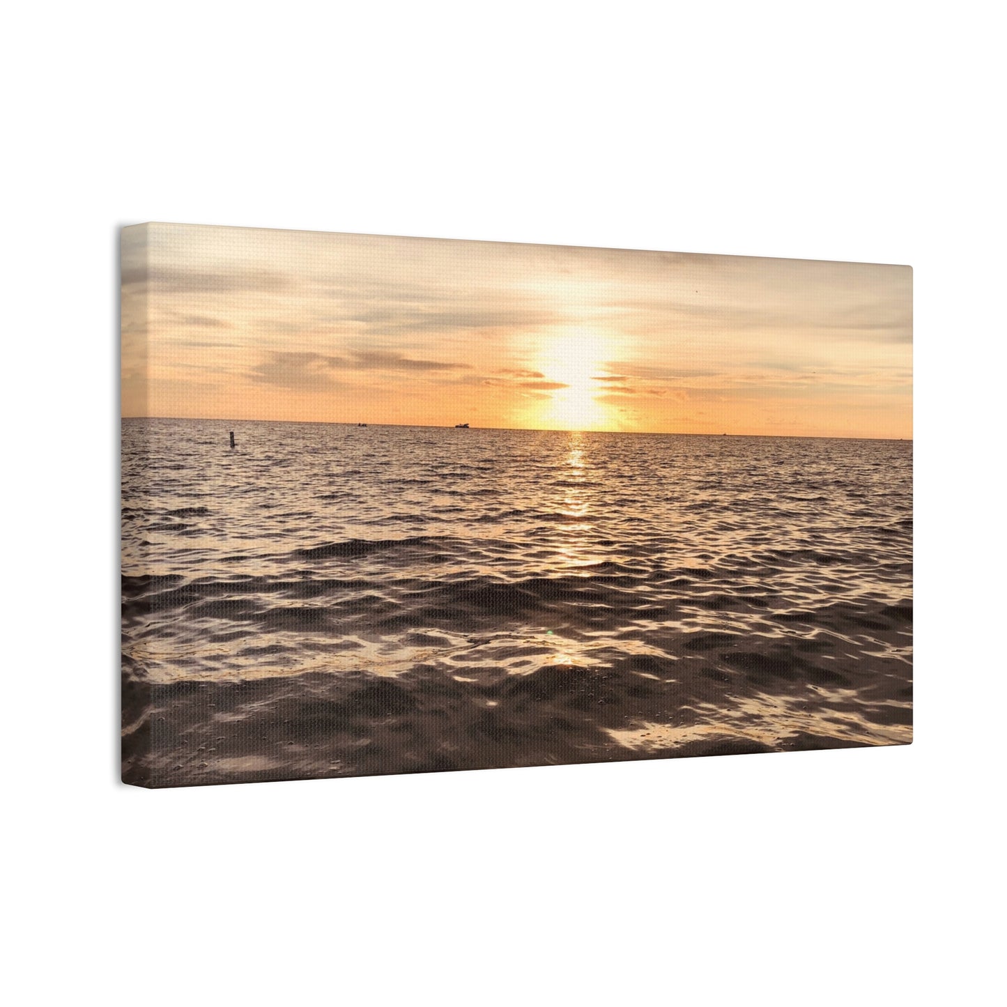 Serene Sunset Canvas Print, Ocean Art Wall Decor, Beach Home Decor, Nautical Gift for Beach Lovers, Sunset Photography Wall Art