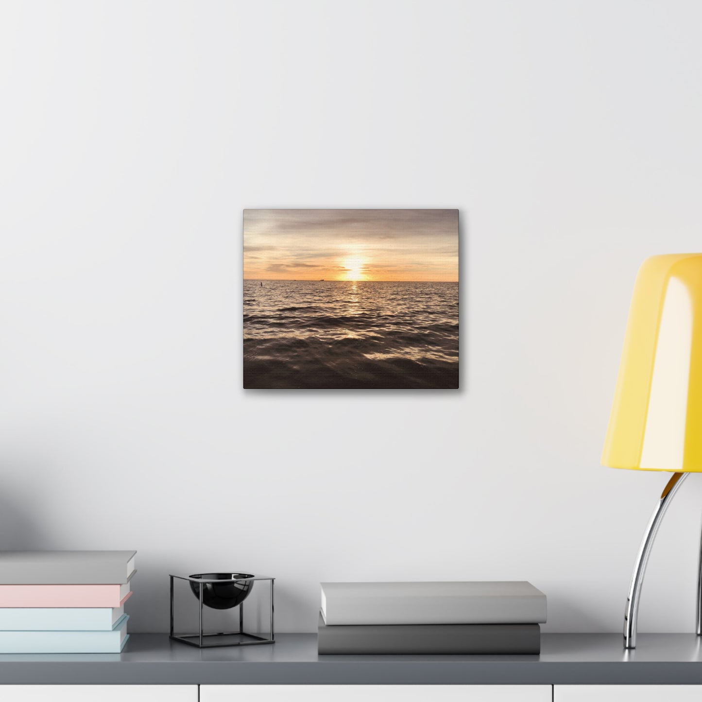 Serene Sunset Canvas Print, Ocean Art Wall Decor, Beach Home Decor, Nautical Gift for Beach Lovers, Sunset Photography Wall Art