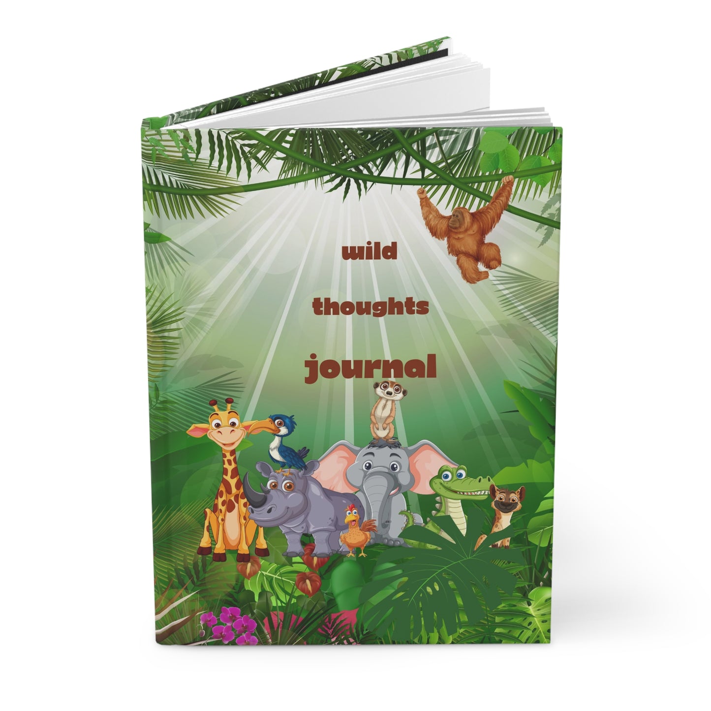 Jungle Adventure Journal, Nature-Inspired Hardcover Journal for Kids, Wildlife Journal, Travel Journal, Gifts for Animal Lovers