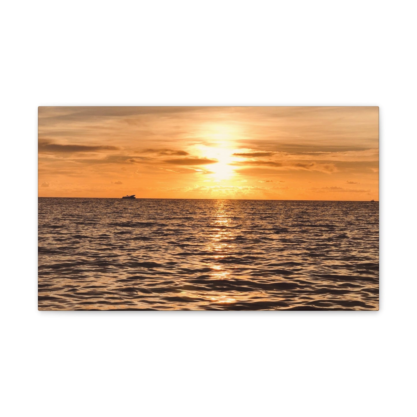 Sunset Canvas Wall Art, Warm Ocean Artwork, Home Decor, Coastal Vibes, Unique Gift for Ocean Lovers, Living Room Decor, Beach House Wall Art