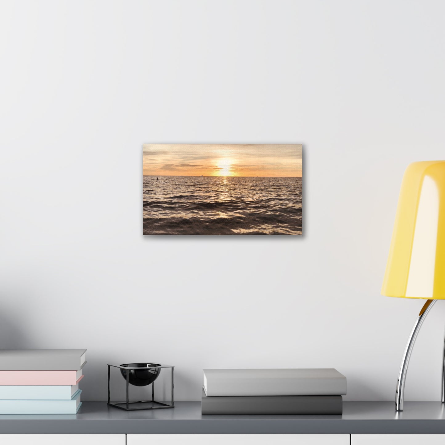 Serene Sunset Canvas Print, Ocean Art Wall Decor, Beach Home Decor, Nautical Gift for Beach Lovers, Sunset Photography Wall Art