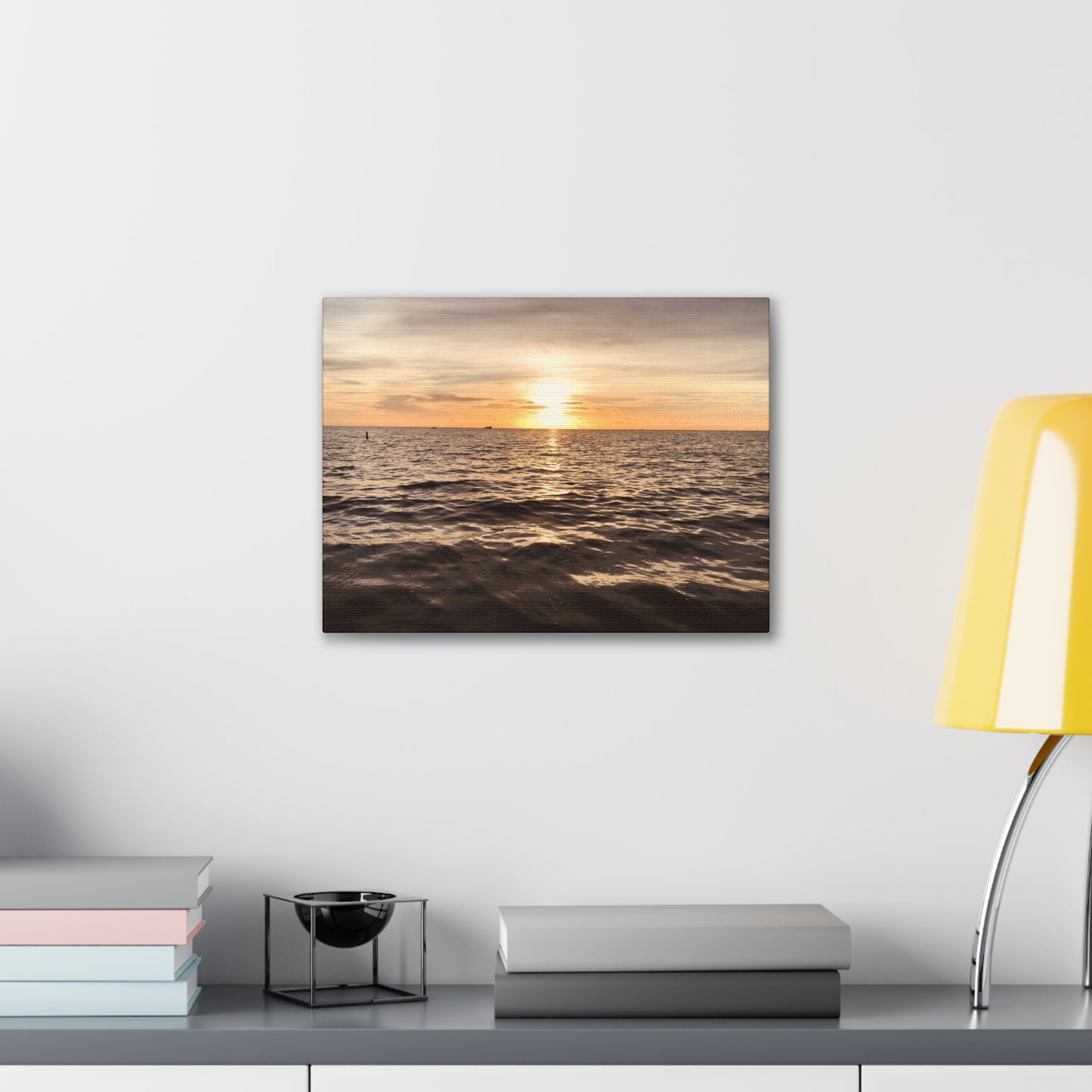 Serene Sunset Canvas Print, Ocean Art Wall Decor, Beach Home Decor, Nautical Gift for Beach Lovers, Sunset Photography Wall Art