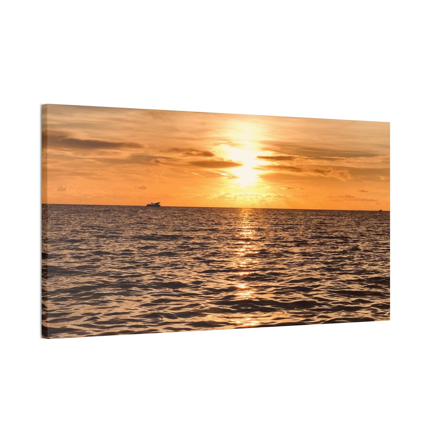 Sunset Canvas Wall Art, Warm Ocean Artwork, Home Decor, Coastal Vibes, Unique Gift for Ocean Lovers, Living Room Decor, Beach House Wall Art