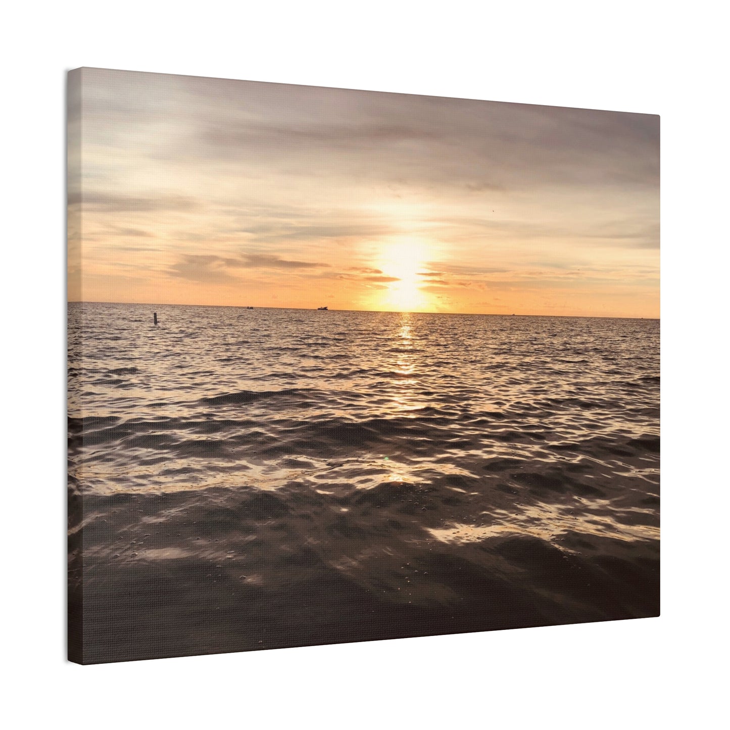 Serene Sunset Canvas Print, Ocean Art Wall Decor, Beach Home Decor, Nautical Gift for Beach Lovers, Sunset Photography Wall Art