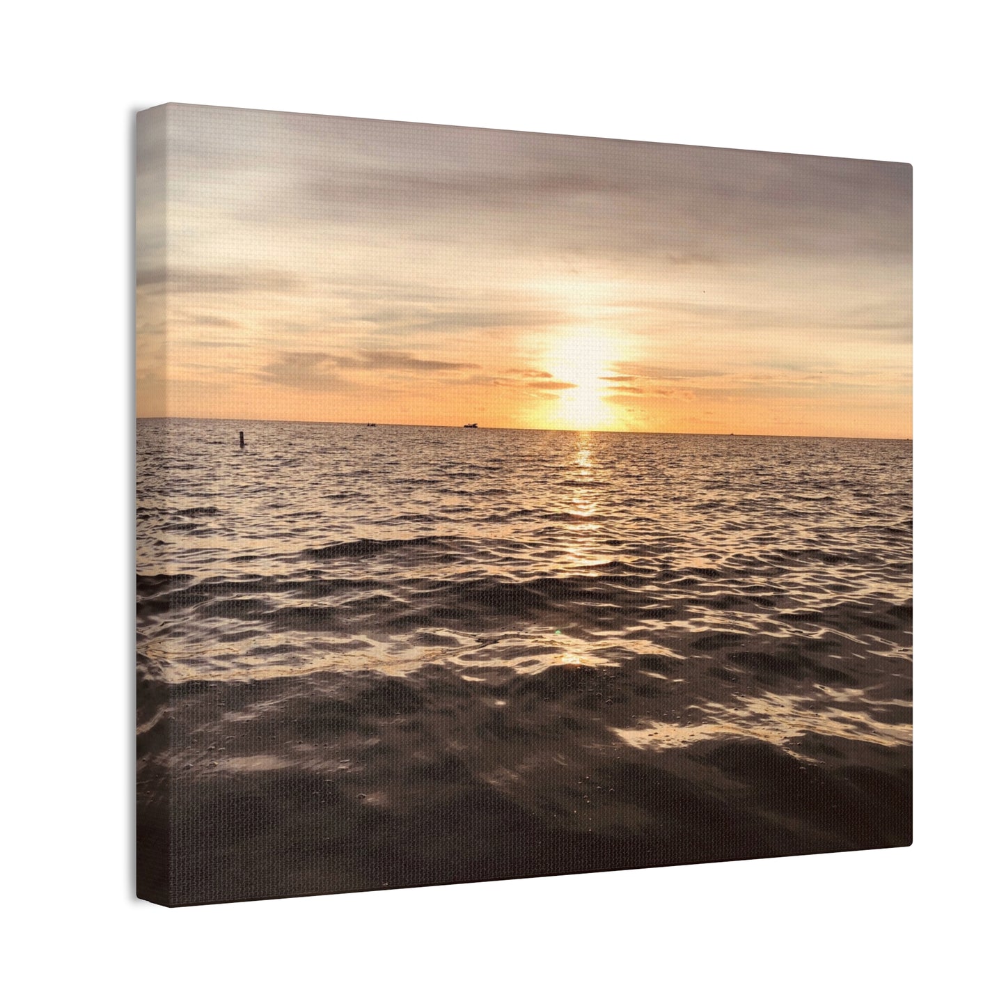 Serene Sunset Canvas Print, Ocean Art Wall Decor, Beach Home Decor, Nautical Gift for Beach Lovers, Sunset Photography Wall Art