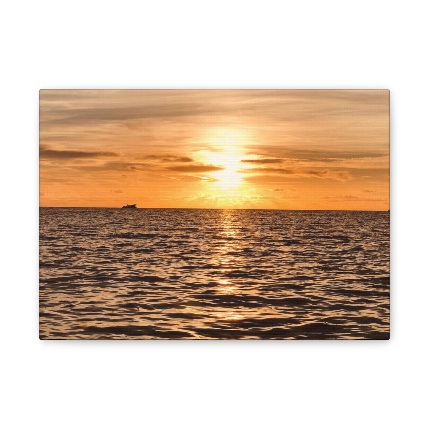 Sunset Canvas Wall Art, Warm Ocean Artwork, Home Decor, Coastal Vibes, Unique Gift for Ocean Lovers, Living Room Decor, Beach House Wall Art