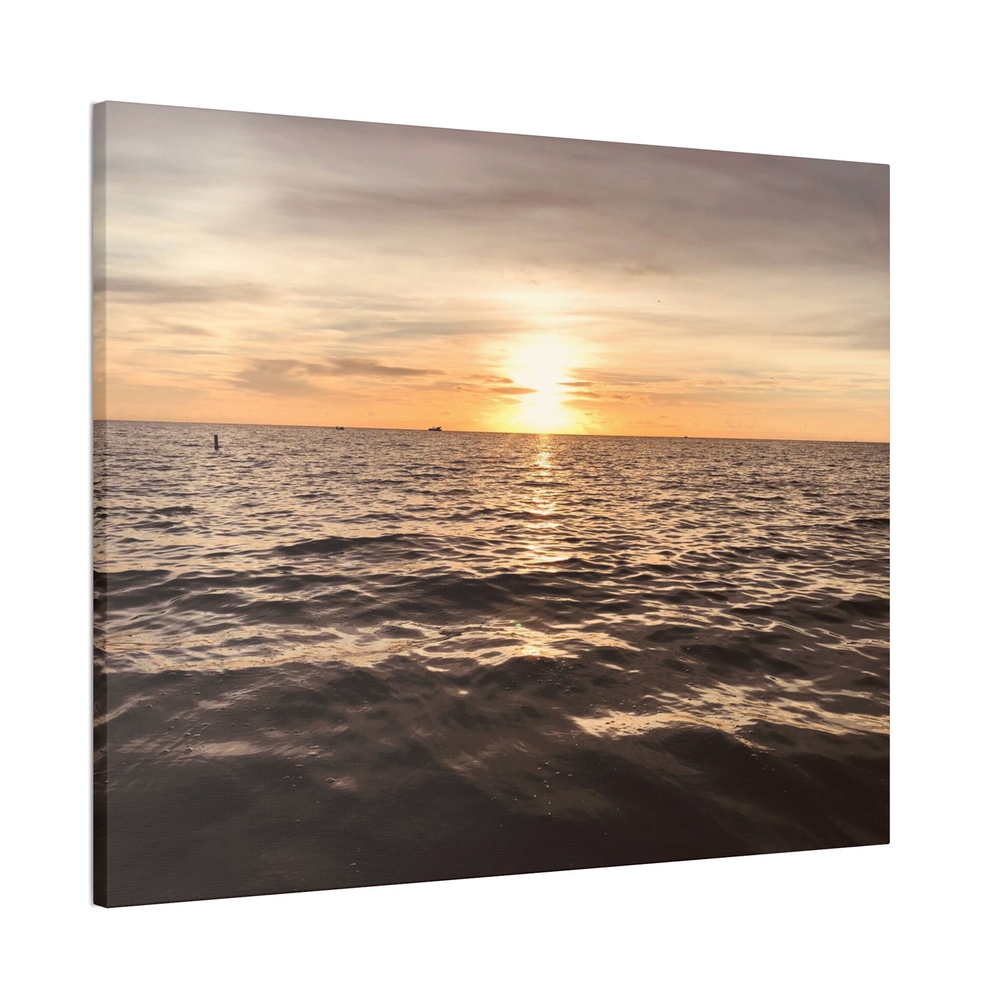 Serene Sunset Canvas Print, Ocean Art Wall Decor, Beach Home Decor, Nautical Gift for Beach Lovers, Sunset Photography Wall Art