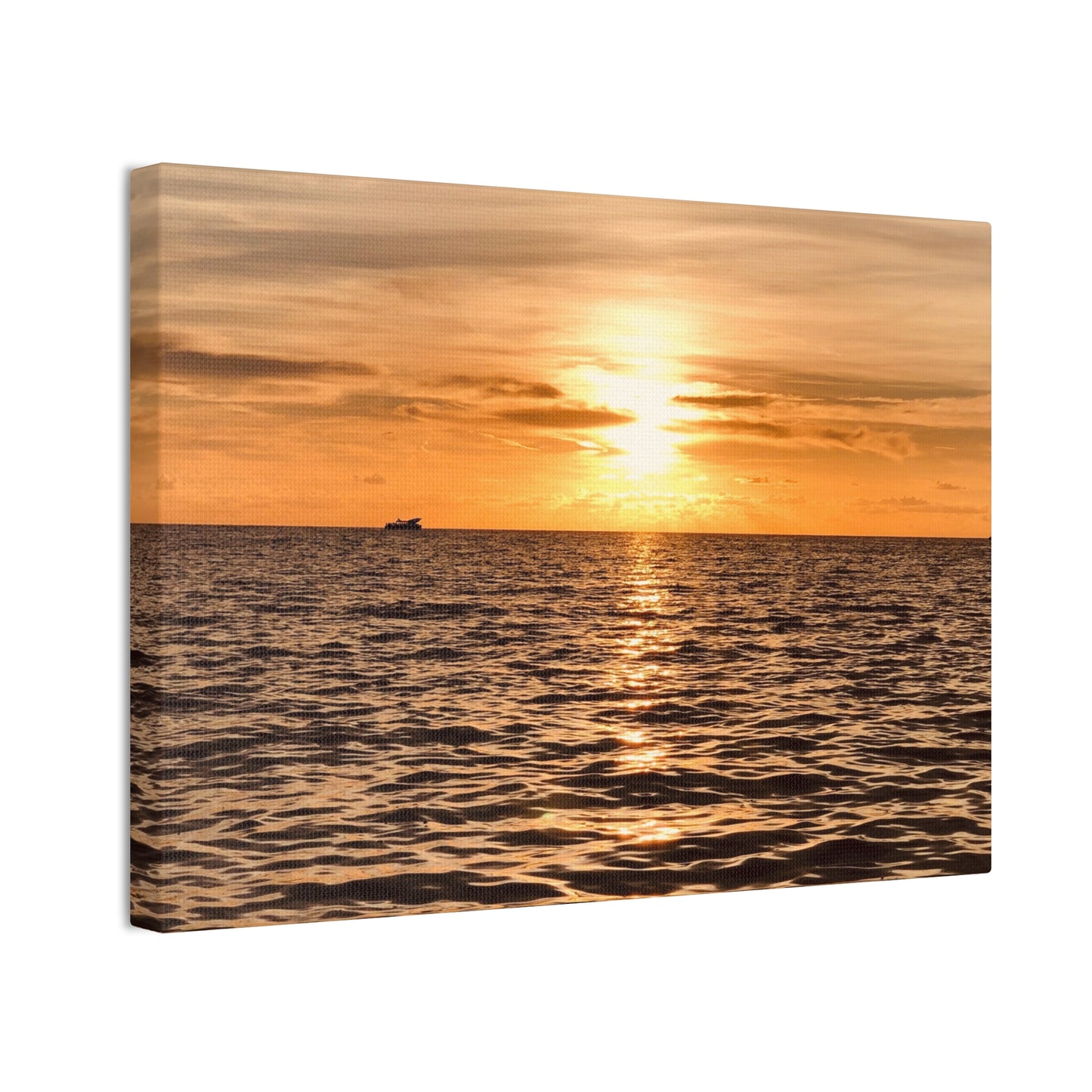 Sunset Canvas Wall Art, Warm Ocean Artwork, Home Decor, Coastal Vibes, Unique Gift for Ocean Lovers, Living Room Decor, Beach House Wall Art