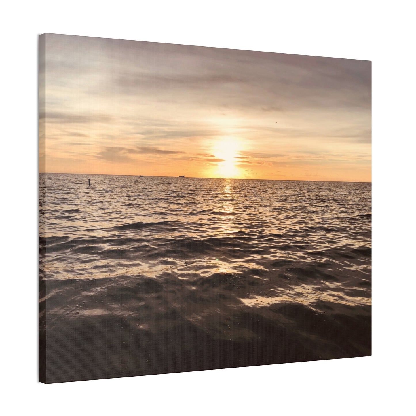 Serene Sunset Canvas Print, Ocean Art Wall Decor, Beach Home Decor, Nautical Gift for Beach Lovers, Sunset Photography Wall Art