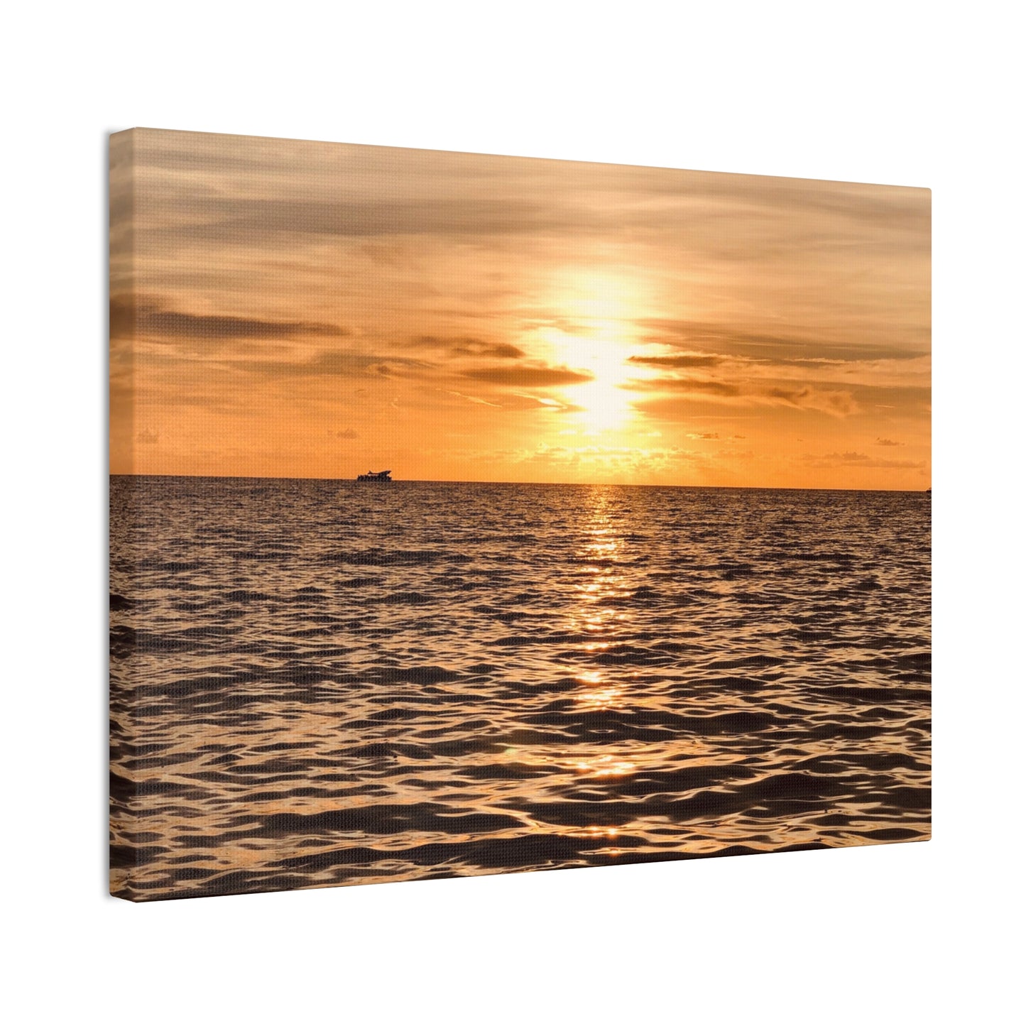 Sunset Canvas Wall Art, Warm Ocean Artwork, Home Decor, Coastal Vibes, Unique Gift for Ocean Lovers, Living Room Decor, Beach House Wall Art