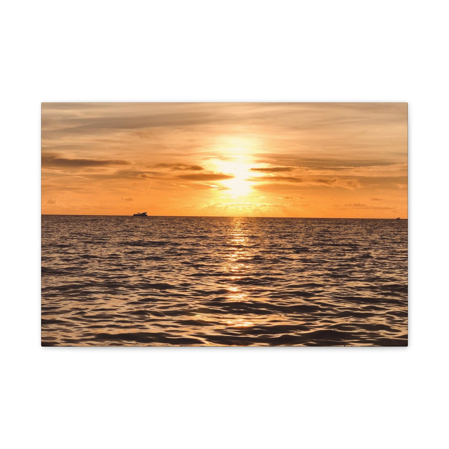 Sunset Canvas Wall Art, Warm Ocean Artwork, Home Decor, Coastal Vibes, Unique Gift for Ocean Lovers, Living Room Decor, Beach House Wall Art
