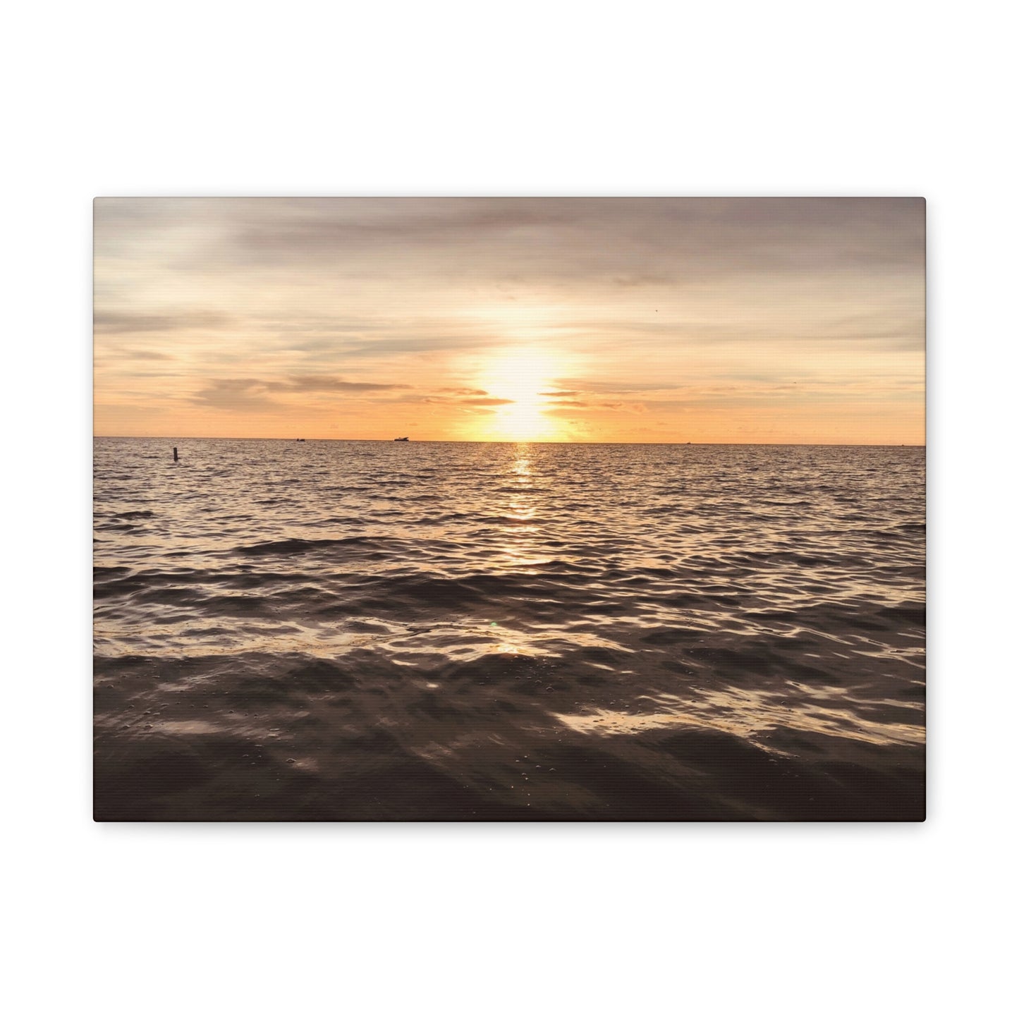Serene Sunset Canvas Print, Ocean Art Wall Decor, Beach Home Decor, Nautical Gift for Beach Lovers, Sunset Photography Wall Art