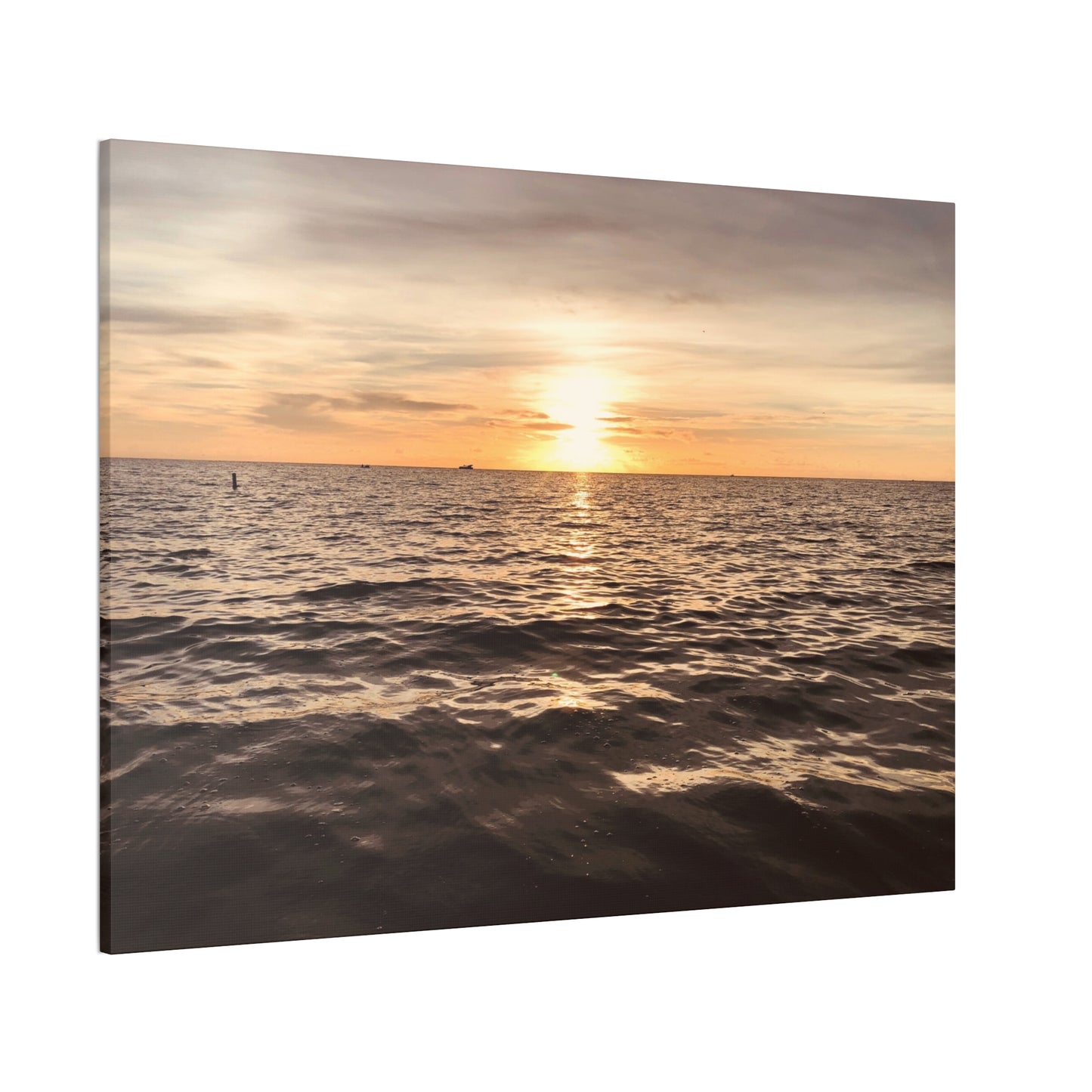 Serene Sunset Canvas Print, Ocean Art Wall Decor, Beach Home Decor, Nautical Gift for Beach Lovers, Sunset Photography Wall Art