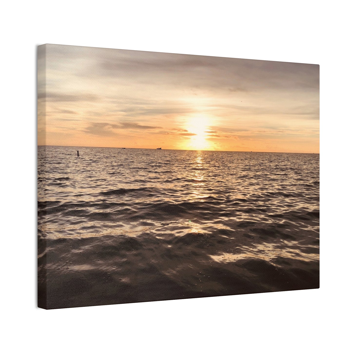 Serene Sunset Canvas Print, Ocean Art Wall Decor, Beach Home Decor, Nautical Gift for Beach Lovers, Sunset Photography Wall Art