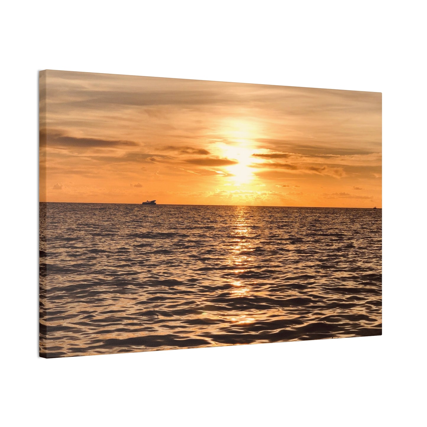 Sunset Canvas Wall Art, Warm Ocean Artwork, Home Decor, Coastal Vibes, Unique Gift for Ocean Lovers, Living Room Decor, Beach House Wall Art