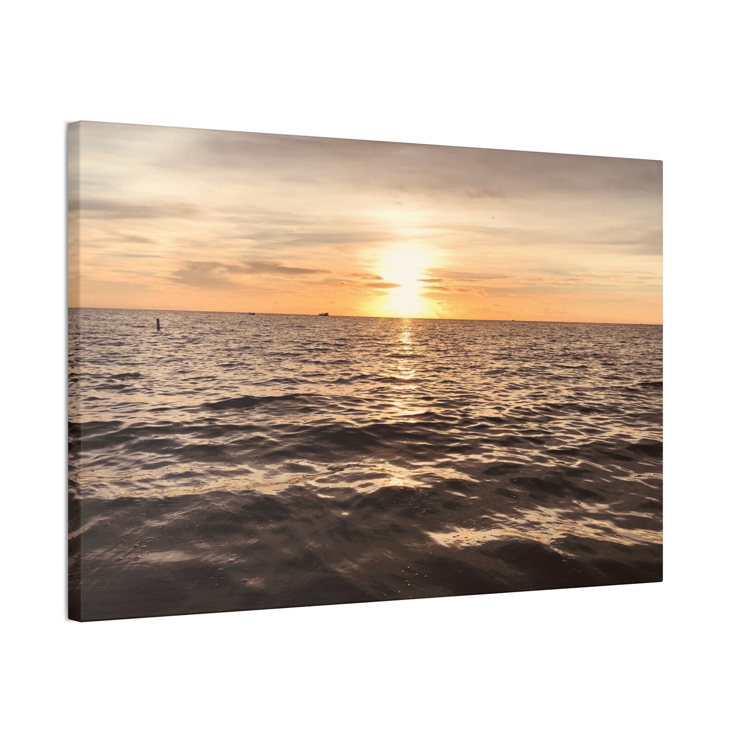 Serene Sunset Canvas Print, Ocean Art Wall Decor, Beach Home Decor, Nautical Gift for Beach Lovers, Sunset Photography Wall Art